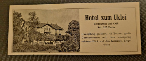Werbeanzeige hotel zum - "hotel,