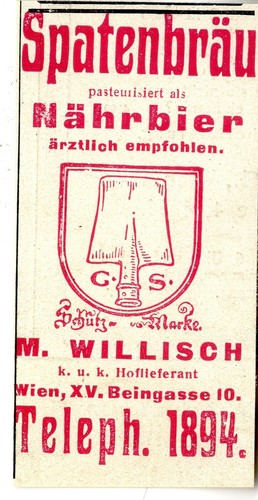 Willisch wien spatenbräu - willisch,