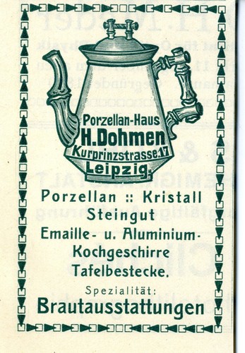 Leipzig porzellan haus h - porzellan-,