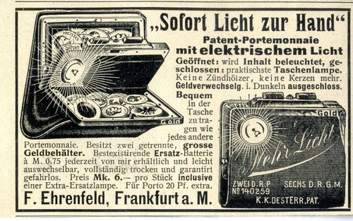 Portemonnaie mit elektrischem