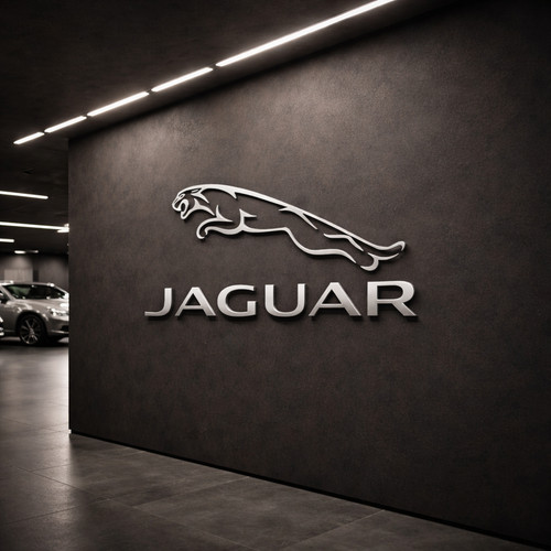 Jaguar 80cm aluminium logo - aluminium,