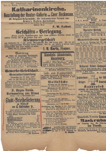 Lübeck lübecker anzeiger - pp, lÜbeck,