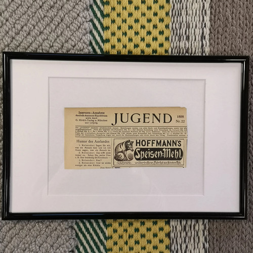 Gerahmte zeitungsannonce von - gerahmte,